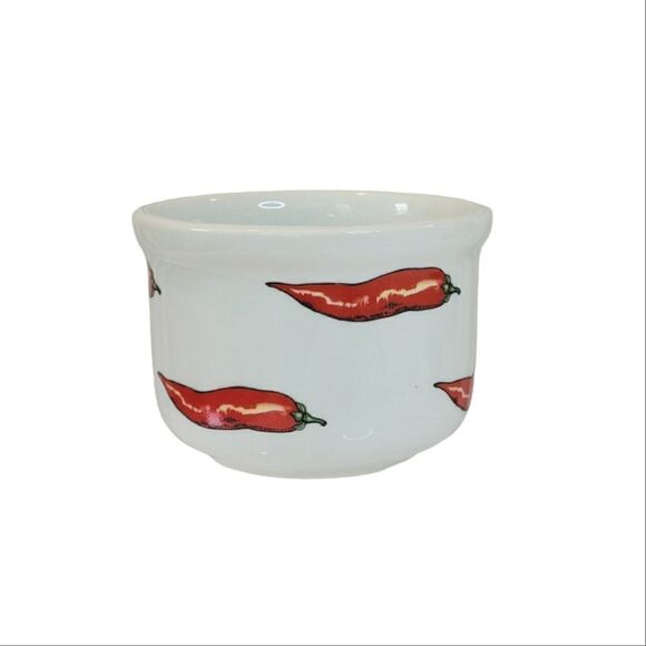 Vintage Cordon Bleu Red Chili Pepper Condiment Dip Bowl - Picture 1 of 5